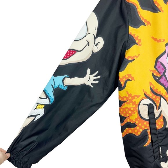 Members Only x Nickelodeon AOP Character Print Full Zip Windbreaker - Mens Large - Picture 2 of 11